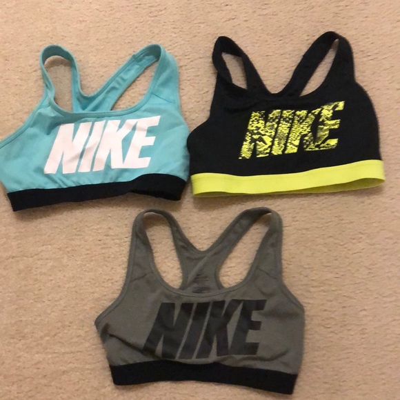 Nike size small spots bras